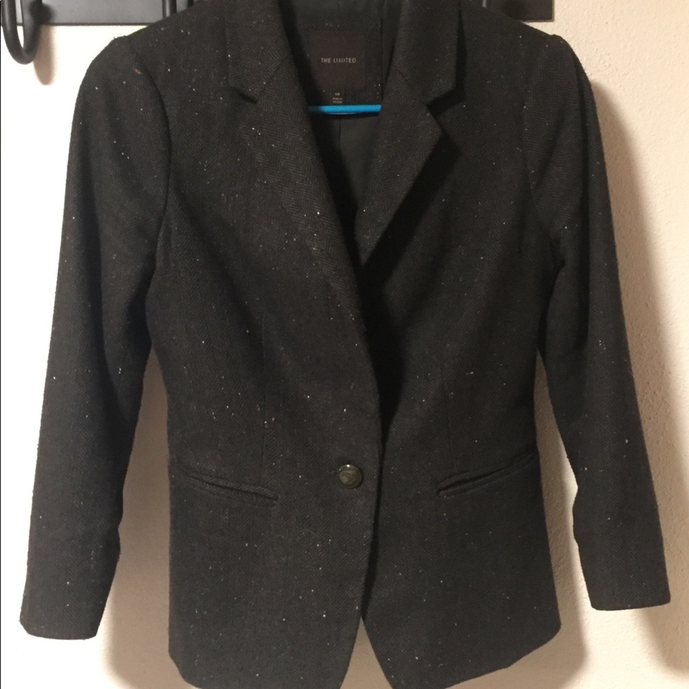 The Limited Brown Tweed Blazer